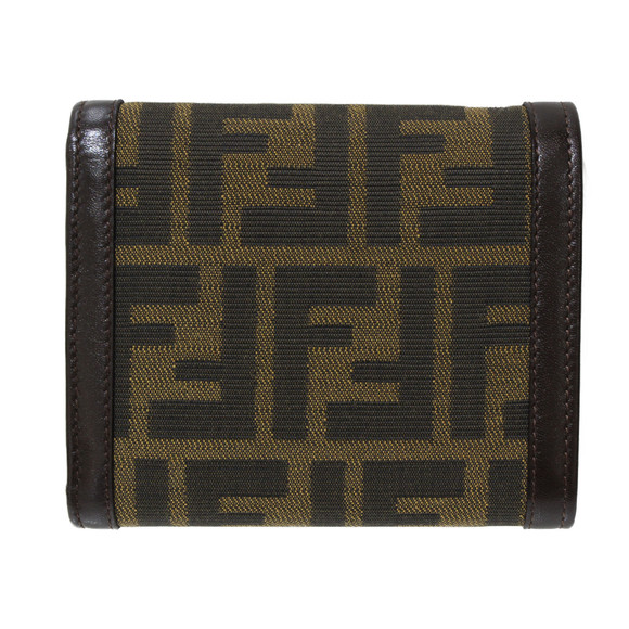 Fendi Zucca Tri-fold Folding Compact Wallet Brown - Picture 2 of 15